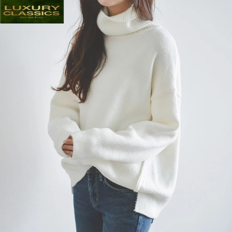 Winter Sweater Women 2021 Korean Fashion Streetwear Sweaters Turtleneck Pullover Autumn Ladies Clothes Tops Sueter LWL737