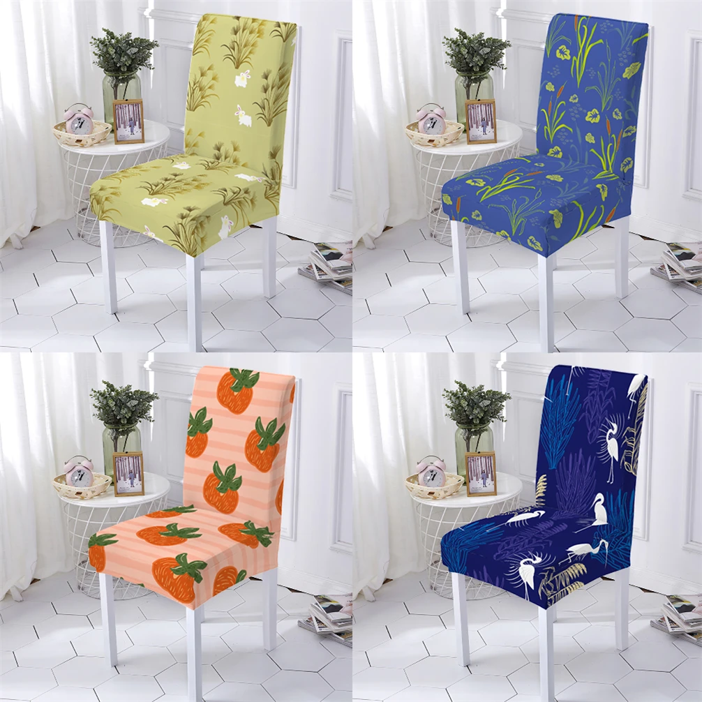 

Plant Style Computer Chair Cover Covers For Armchairs Kitchen Chair Cover Flowers Pattern Furniture Anti-Dirty Seat Chair Covers