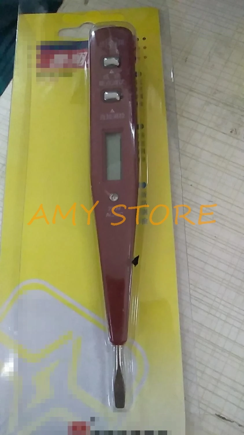 Maniglia 12V-250V AC DC LCD Rilevatore di Tensione Electric Pen Tester Elettrosonda Cacciavite a taglio Built-In indicatore di Luce
