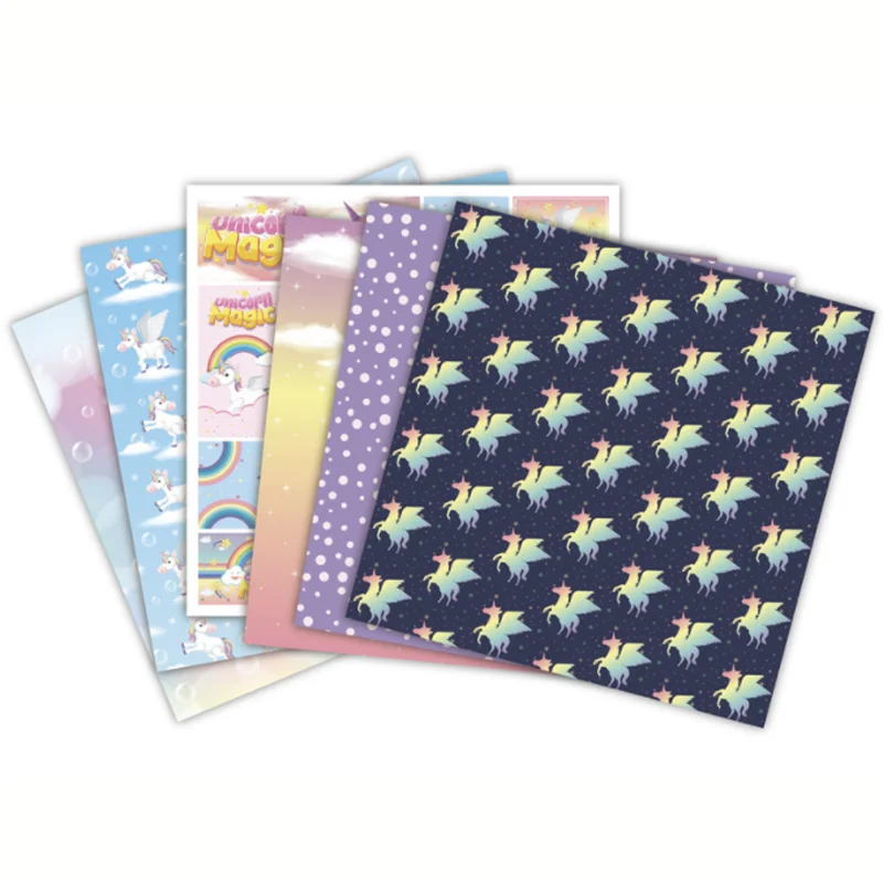 25 Sheets Unicorn Of Scrapbooking DIY Photo Album Hand Account Background Paper Decorative Paper Single-sided Pattern Paper