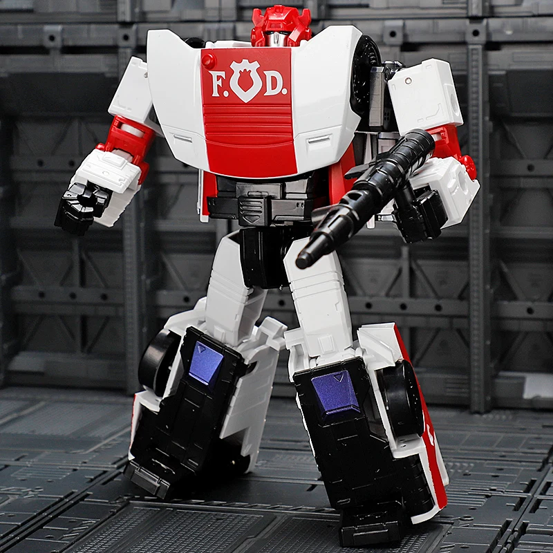 AOYI-figura de acción de Transformers, modelo BMB Sideswipe Red Alert G1 Siege Series, parte de aleación, Anime, Robot deformable, juguetes de regalo