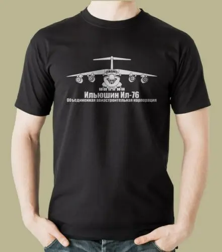 Ilyushin Il-76 Series Plane T-Shirt Vehicle Armed Assault Russian Air Force New  Men'S Printed Top Quality Printed Shirts Tees