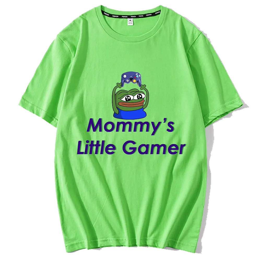 Mommy S Little Gamer Shirt Men\'s T Shirt Novelty Tee Shirt Short Sleeve O Neck Oversized T-Shirts 100% Cotton Clothing