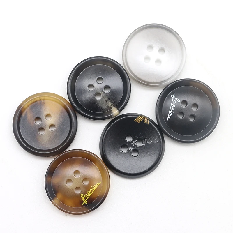 20pcs Resin 4 Holes Buttons Sewing Accessories Size Complete for Clothing Decorative Plastic Buttons Handmade DIY