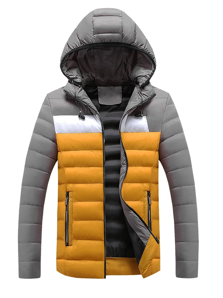 2023 homens jaqueta de inverno casual para baixo quente com capuz casacos moda outwear blusão engrossar parkas overcoats