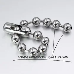 CHIMDOU Siver Color CHAIN Bead Ball Bracelet Charm Women Girl Bracelet Customed Length Stainless Steel Unisex Jewelry For Men