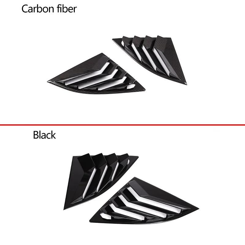 2PCS Car Rear Window Triangle Exterior ABS Shutter Deflector Decoration Modified Accessrories For Toyota GR Supra A90 2019-22