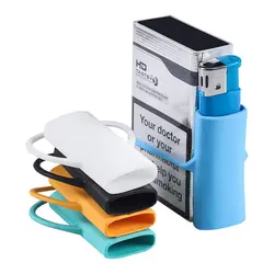 1Pc Silicone Gas Lighter Case Hug Cigarette Box Portable Smoking Cigarette Accessories Anti-fall Non-slip Lighter Cover Sleeve