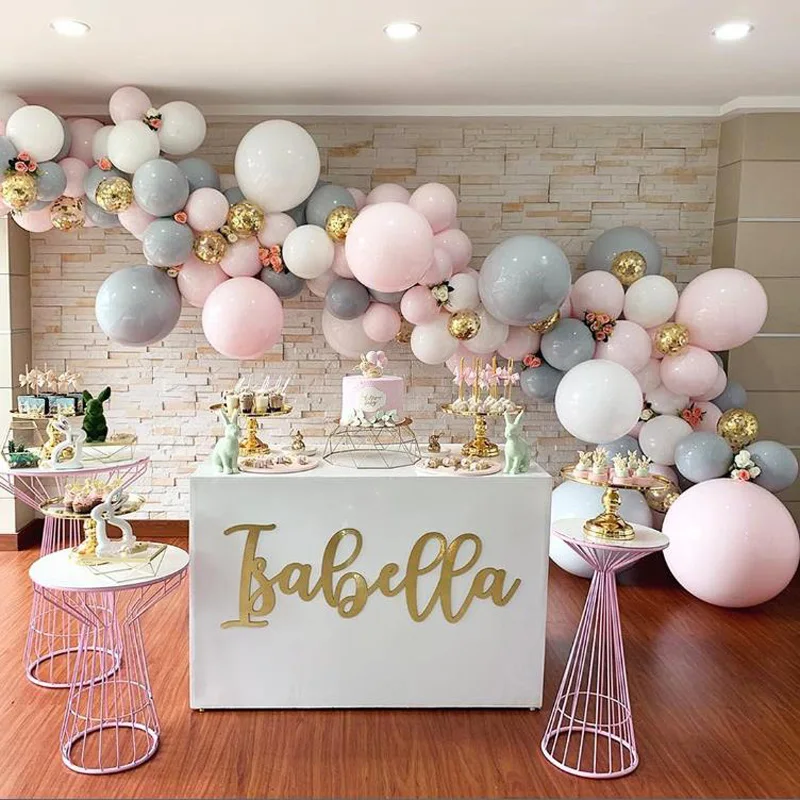 5/10/12/18/36 zoll Grau Ballons Mini Große Macaron Grau Globos Grau Latex Ballon für Hochzeit Geburtstag Party Dekoration Lieferungen – Detail 7