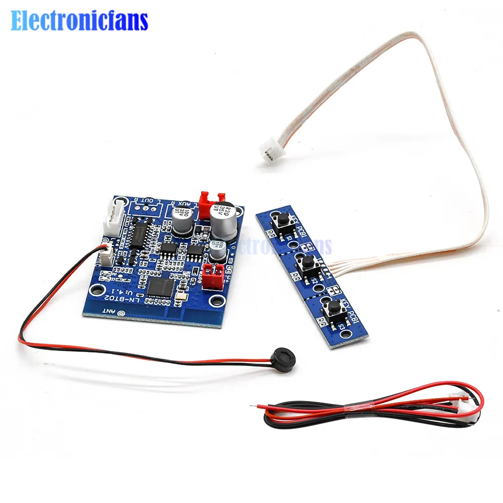 Car Bluetooth Audio Receiving Board Module 3.5MM Headphone Jack/Plug Shielded Wire Input Output Conversion Module DC 3.6-30V