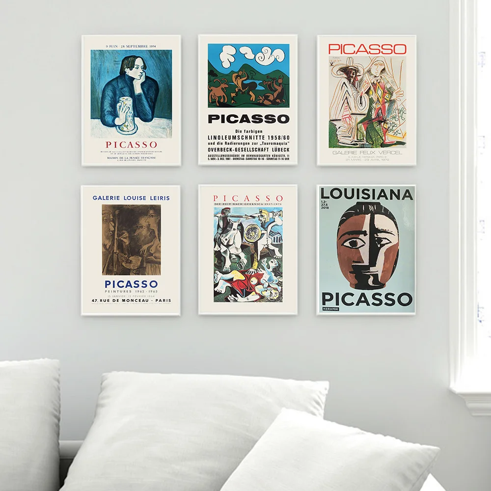 Home Decor Retro Style Poster Wall Art Canvas Prints Piccaso Painting Picture for Living Room Modular No Frame