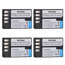 Batmax 1800mAh D- Li109  D li109 Battery For Pentax K30 K50 K-30 K-50 K500 K-500 K-S1 KS1 K-S2 KS2 Cameras