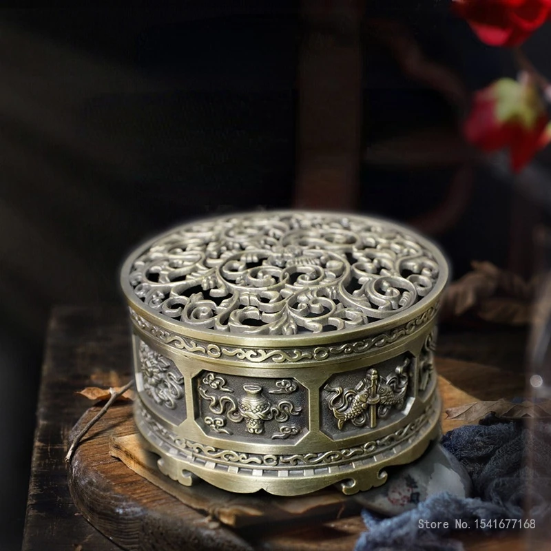 

Buddhist Supplies of Sandalwood Incense, Incense Ornaments, Zinc Alloy, Tree Pattern, Antique, Aromatherapy Furnace