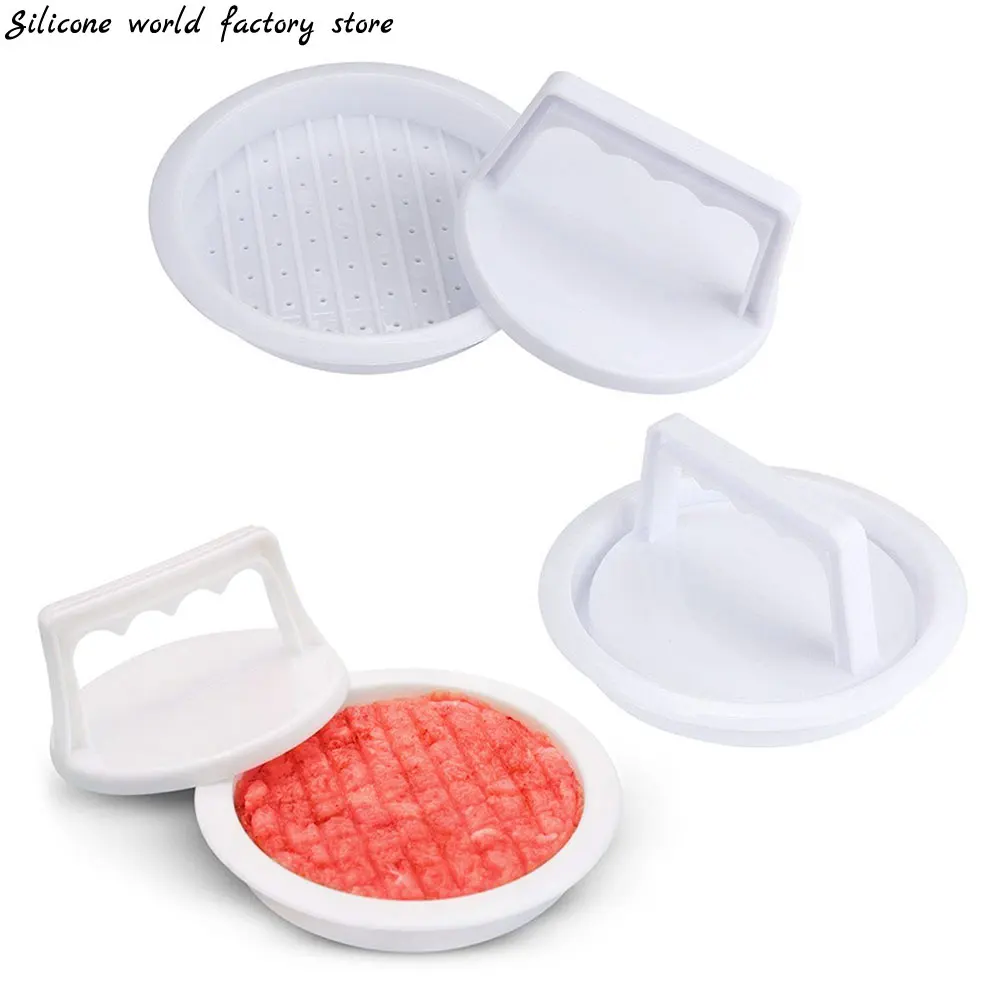 Silicone world Hamburger Press Plastic Burger Meat Press Patty Maker BBQ Burger Maker Mould Kitchen Tool Hamburger Making Molds