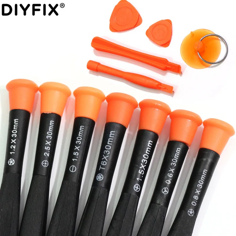 DIYFIX 13 في 1 إصلاح مفك مجموعة للهاتف المحمول الكمبيوتر المنزلية إصلاح تفكيك مجموعة أدوات