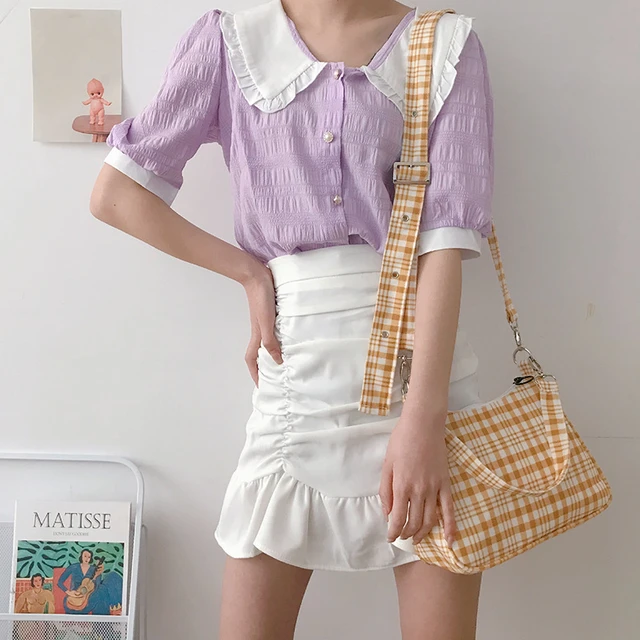 Classic Gingham Fitness Handbag: Checkered newest Spring Summer Fall Winter Pastel Shoulder Bag