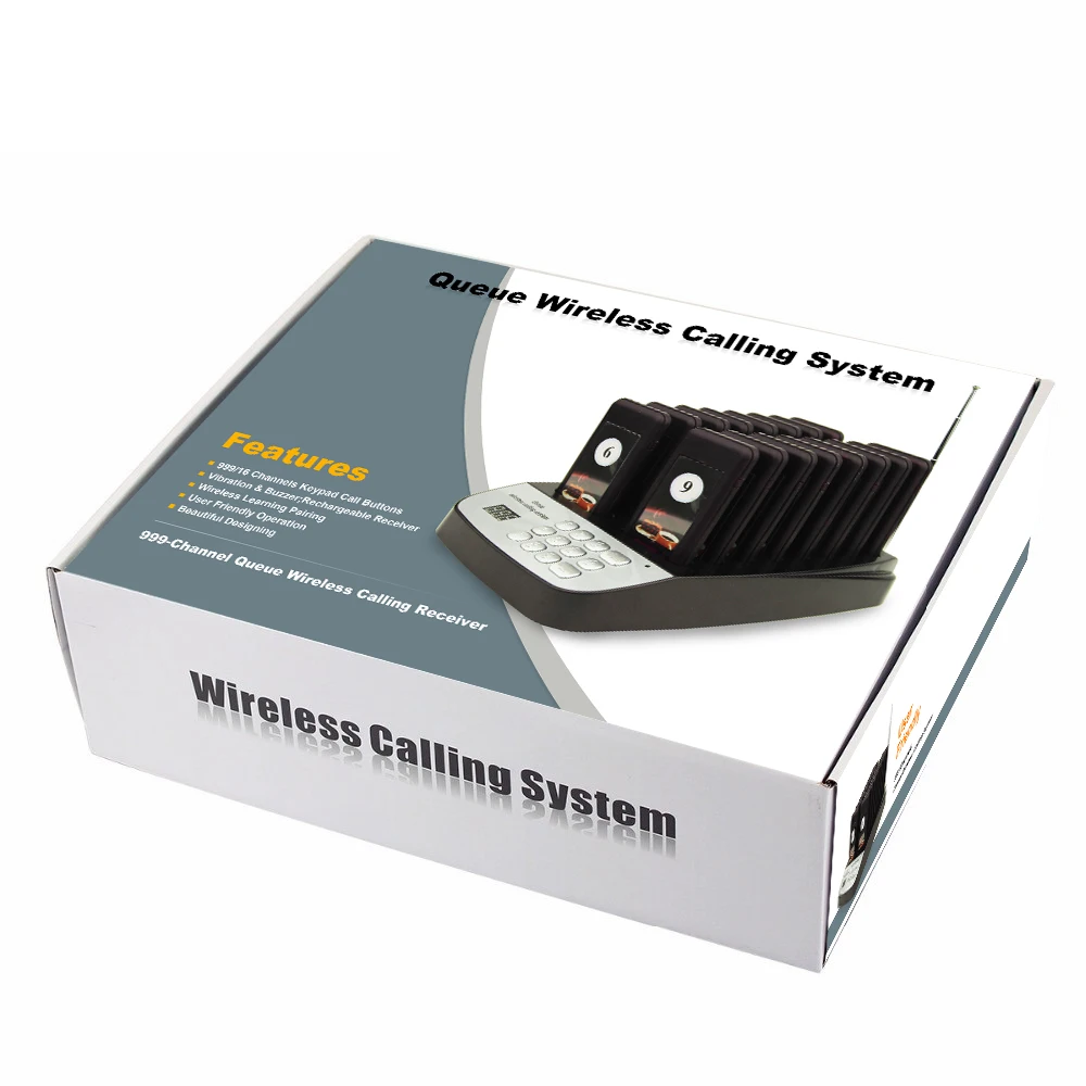Imagem -06 - sem Fio Restaurante Pager Sistema Chamando Buzzer Garçom Chamada Paging Café Bar Clínica Transporte Rápido 16 Pagers Ctp301
