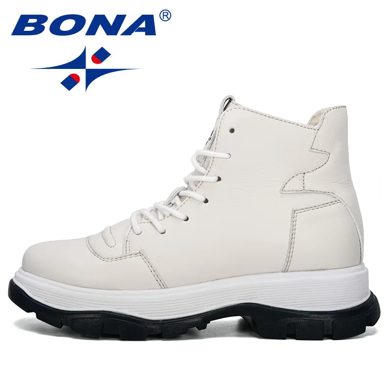 BONA New Designers Microfiber Short Plush Ankle Boot Women Winter Outdoor Snow Boots Woman Shoes Botas Mujer Comfortable