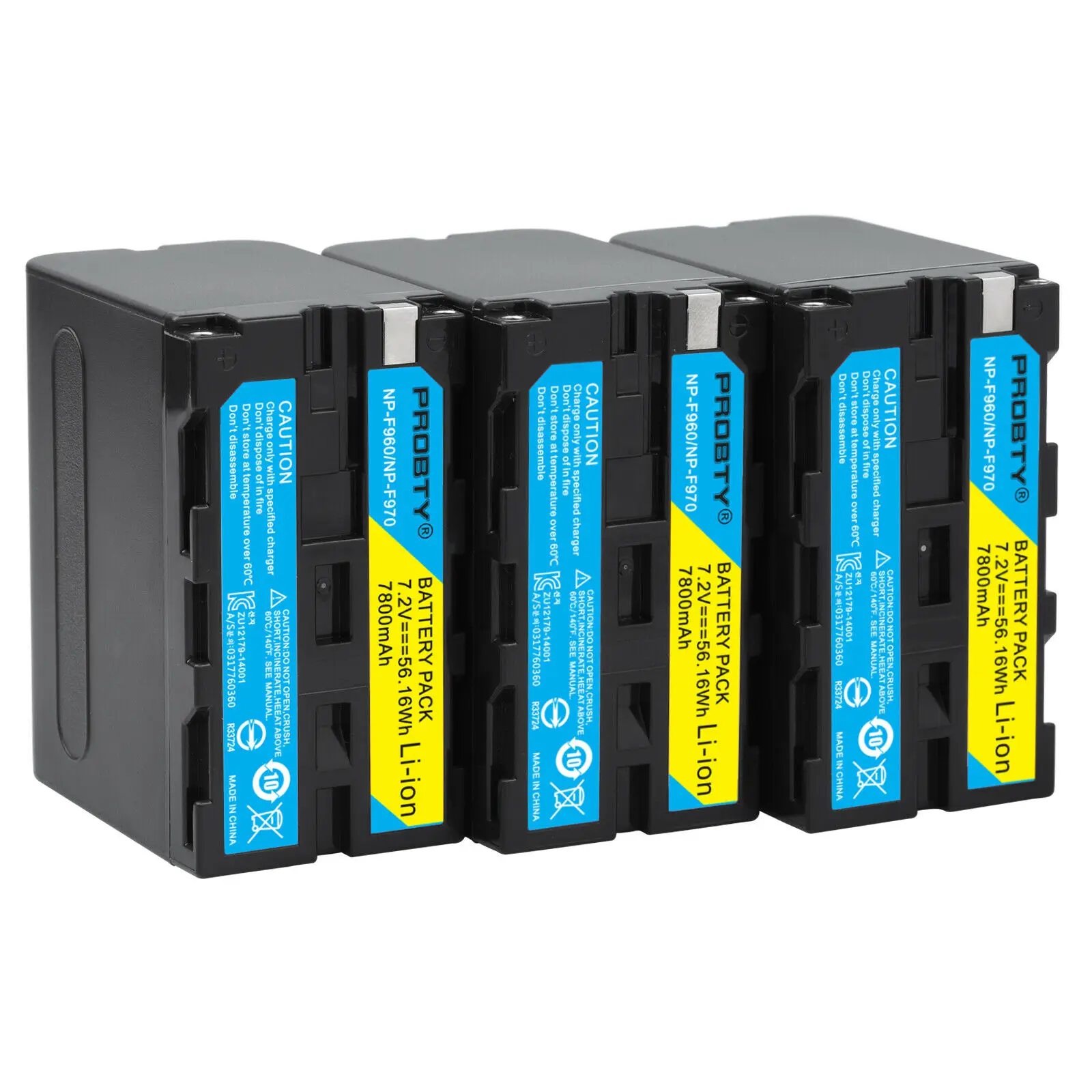 5pcs/lot 7800mAh NP-F960 NP-F970 batteries / NP F960 battery For Sony NP-F550 F550 NP-F770 NP-F750 F960 F970 free shipping