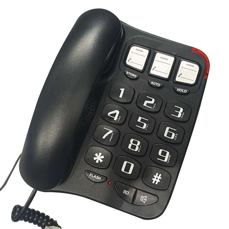 Fixe Landline Home Phone for Elderly Low Visio Group Amplified Big Button Landline Phones Loud Ringtone