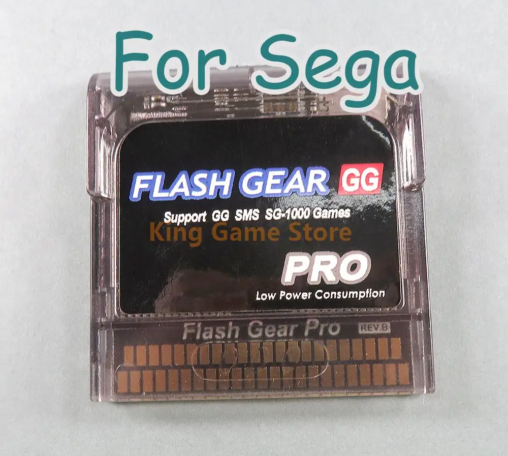 

1pc good quality Flash Gear Pro Flash Card Low Power For Sega GG Saving Power Cartridge Card Pcb Board For SEGA Game with shell