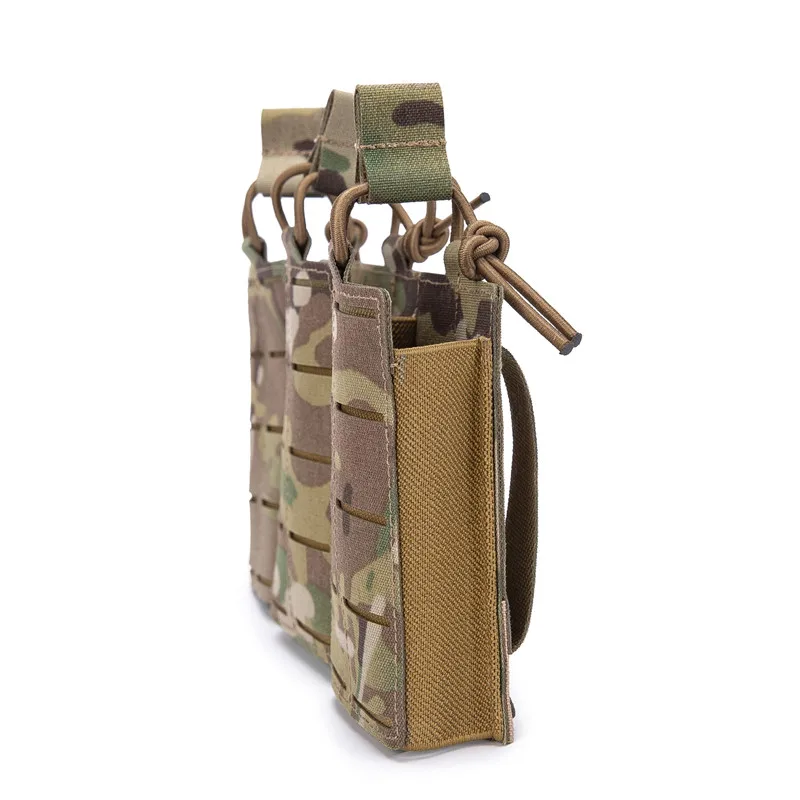 Triple Magazine Pouch Laser Cut Molle, 5.56 Rifle and Pistol