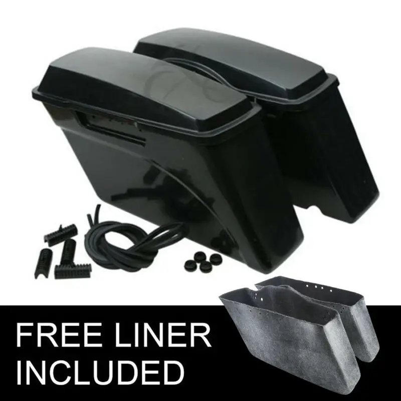 Motorcycle Unpainted Hard Saddlebags For Harley Touring Road King Street Glide Electra Glide 1994-2013