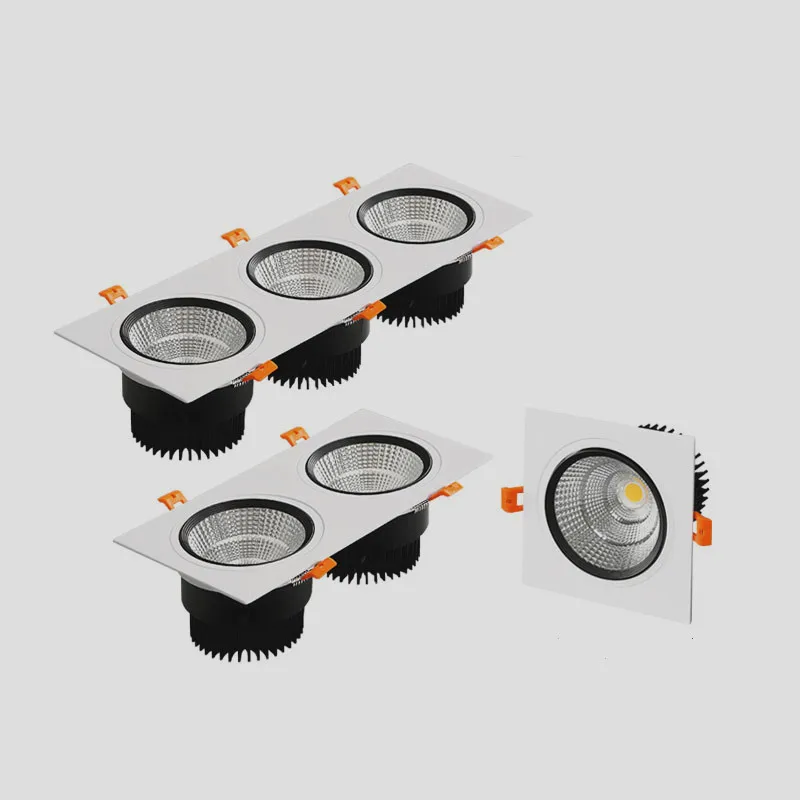 

Square Dimmable Recessed LED Downlights 7W 9W 12W 14W 18W 24W COB Ceiling Spot Lights AC85-265V Indoor Lighting