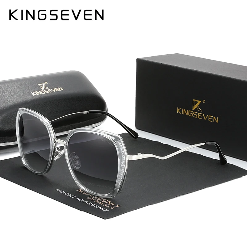 Genuine KINGSEVEN Women's Glasses Luxury Brand Design Sunglasses Gradient Polarized Lens Sun glasses Butterfly Oculos Feminino