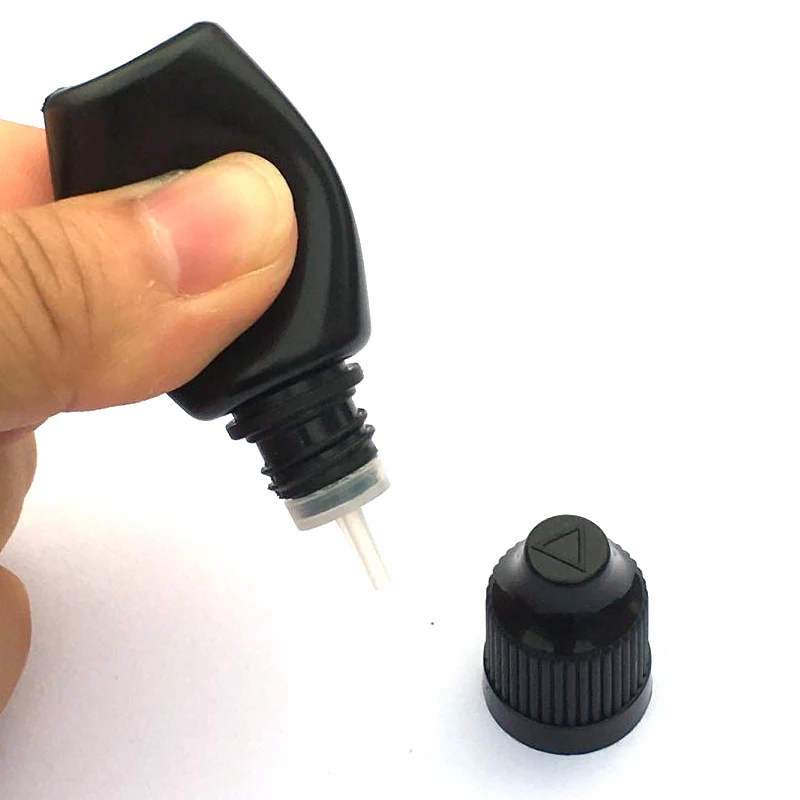 100pcs Black 5ml 10ml 15ml 30ml Empty PE Dropper Bottle Soft Plastic Bottles With Childproof Cap For Liquid Vial