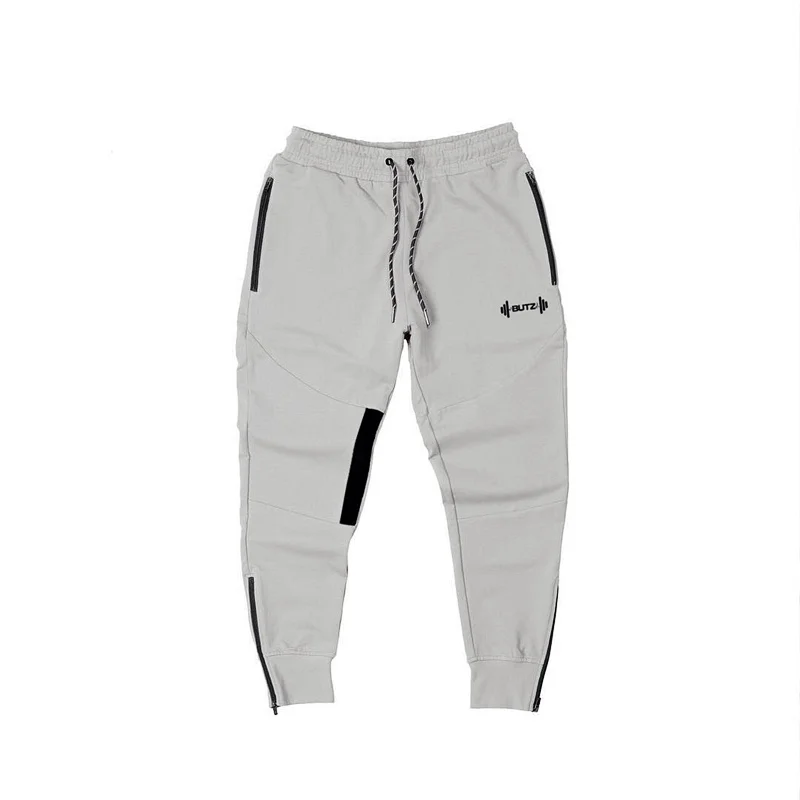 2021 New Men Sweatpants Gyms Fitness Sports pants Bodybuilding Joggers Workout Trousers Men Zip pocket Cotton Pencil Pants men