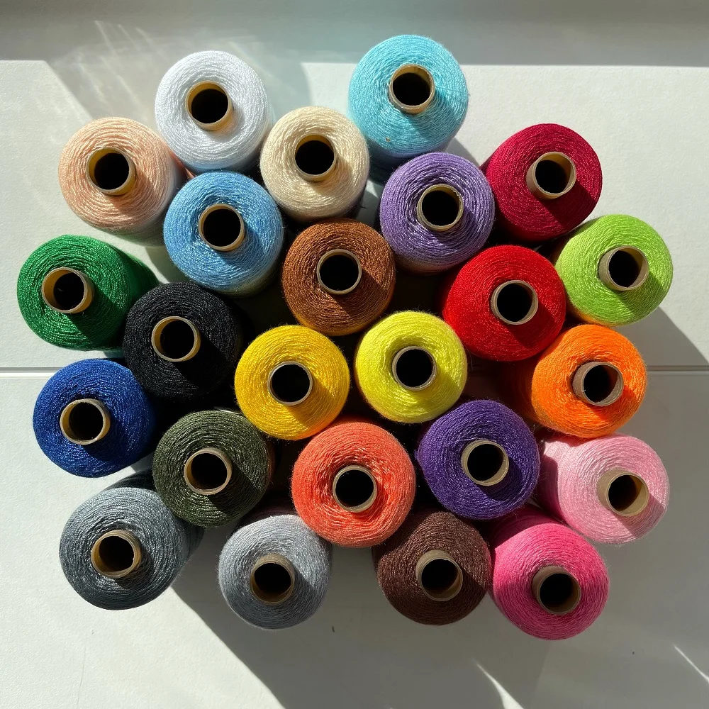 Sanbest Multicolor Polyester Sewing Thread 1000 Yards 24Pcs Set 40s/2 Strong Durable Hand Machines Craft Patch Thread Supplies