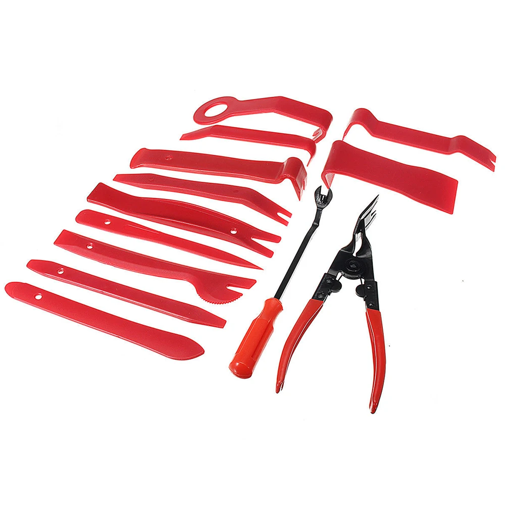 13PCS Car Audio Disassembly Tool With Self-sealing Bag Car Interior Door Clip Panel Trim Open Removal Tools