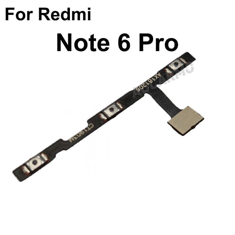 Aocarmo For XiaoMi Redmi Note 6 Pro 6Pro Power On/Off Volume Up/Down Button Flex Cable Replacement Part