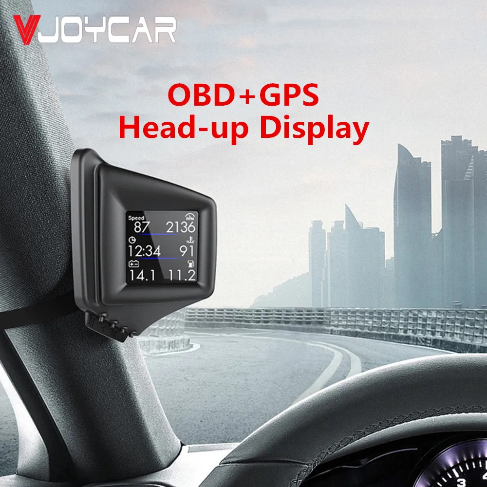 Vjoycar ACE S1 GPS OBD Dual System Head-up Display Car Digital Hud GPS Speedometer 2'' LCD Overspeed Alarm Car Speed Projector