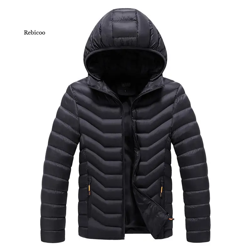 Männer Winter Warme Casual Jacke Parkas Herbst Mode Streetwear Männer Parkas Winddicht Starke Mit Kapuze Dünne Feste Mantel