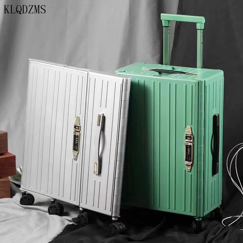 KLQDZMS 20 Inch New Creative Suitcase extra-thin Foldable Trolley Luggage  PC Innovative Cabin Rolling Bag Hot Sell