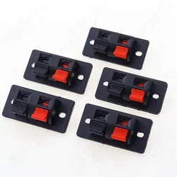 2020 Hot 5 Pcs 2 Positions Connector Terminal Push in Jack Spring Load Audio Speaker Terminals