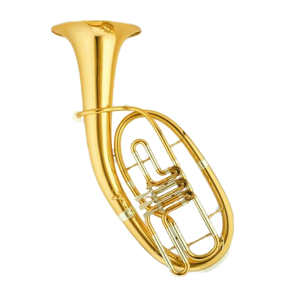 High quality Gold lacquer Tone Bb Rotary Baritone horn