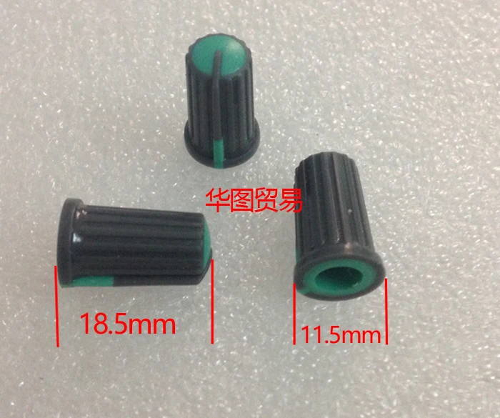 10pcs Green 270 degree half-axis potentiometer knob cap / Mixer Console Light station DJ Playing discs knob cap