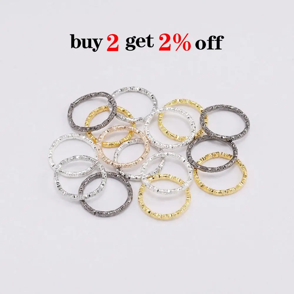 30-100pcs/lot 8-20 mm  Gold Jump Rings Round Twisted Split Rings Connectors For Diy Jewelry Finding Making Supplies