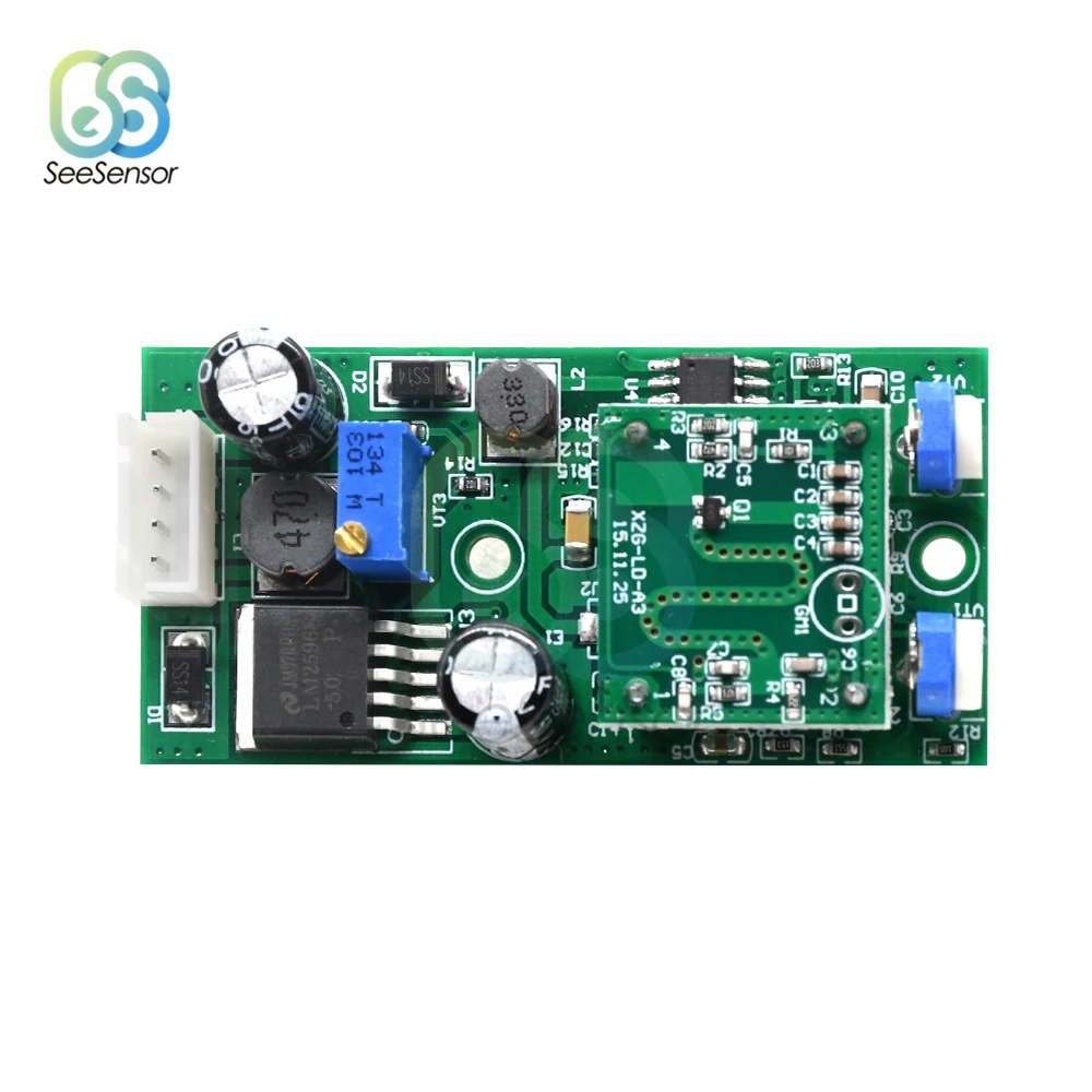 DC 36V to 12V 3A Microwave Radar Sensor Module Board Delay Time Sensing Distance Voltage Adjustable Switch Controller