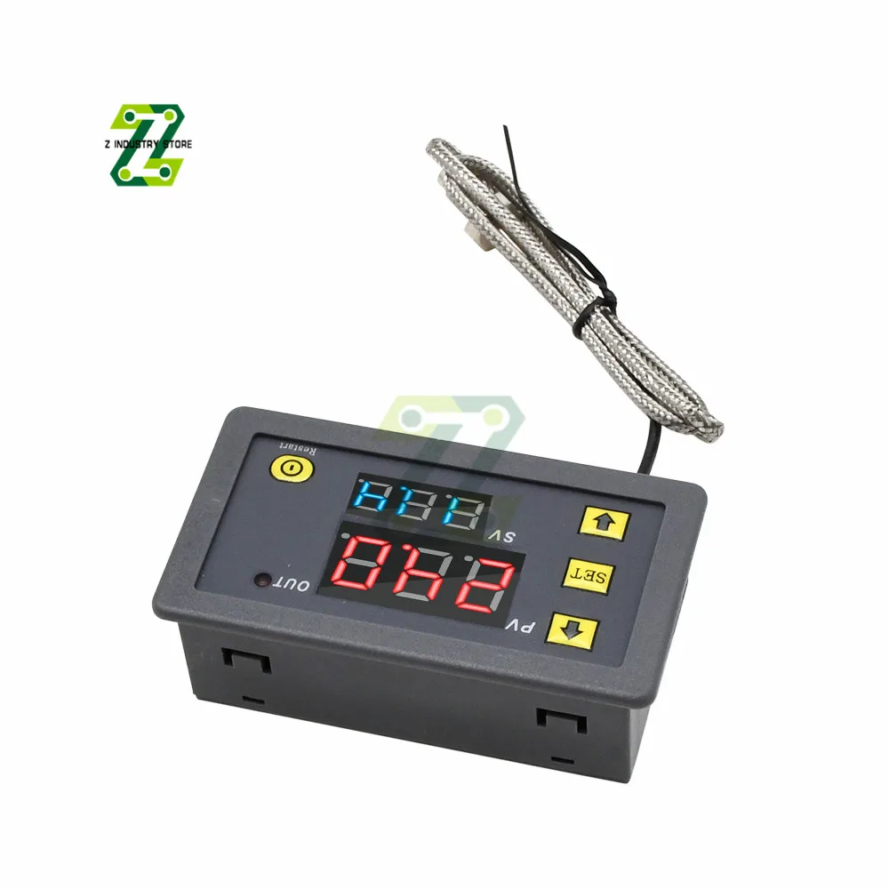 Imagem -04 - Controle de Temperatura Digital W3230 12v 24v Ac110220v Probe Line Display Led Termostato Calor e Arrefecimento Instrumento de Controle