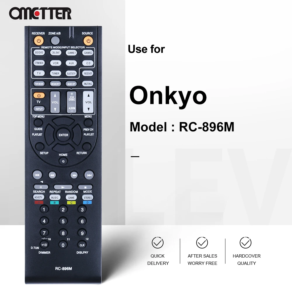 RC-896M RC-865M New For Onkyo Parts AV Receiver Remote Control HT-S5600 HT-RC330 TX-SR309 TX-NR509 TX-SR608 TX-SR508 TX-SR703