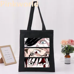 Bag Cool Jujutsu kaisen Team Print Cool Shopper Bag Shopper Black White Women Fashion shopper shoulder bag Tote bag,Drop Ship