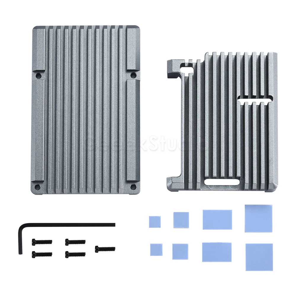 

Raspberry Pi 4B Armor Enlosure Case Passive Cooling Heatsink Aluminium Alloy 2PCS 20 Pin Header Metal Shell for RPI 4 Model B