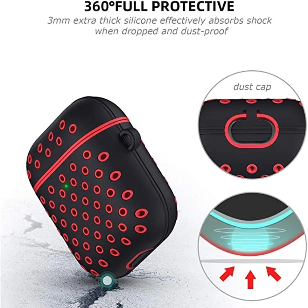 غطاء سيليكون ل Airpods برو 2 1 حالة الهواء القرون سماعة حامي ل Airpod2 acessames غطاء مع المفاتيح الهواء القرون برو حافظة