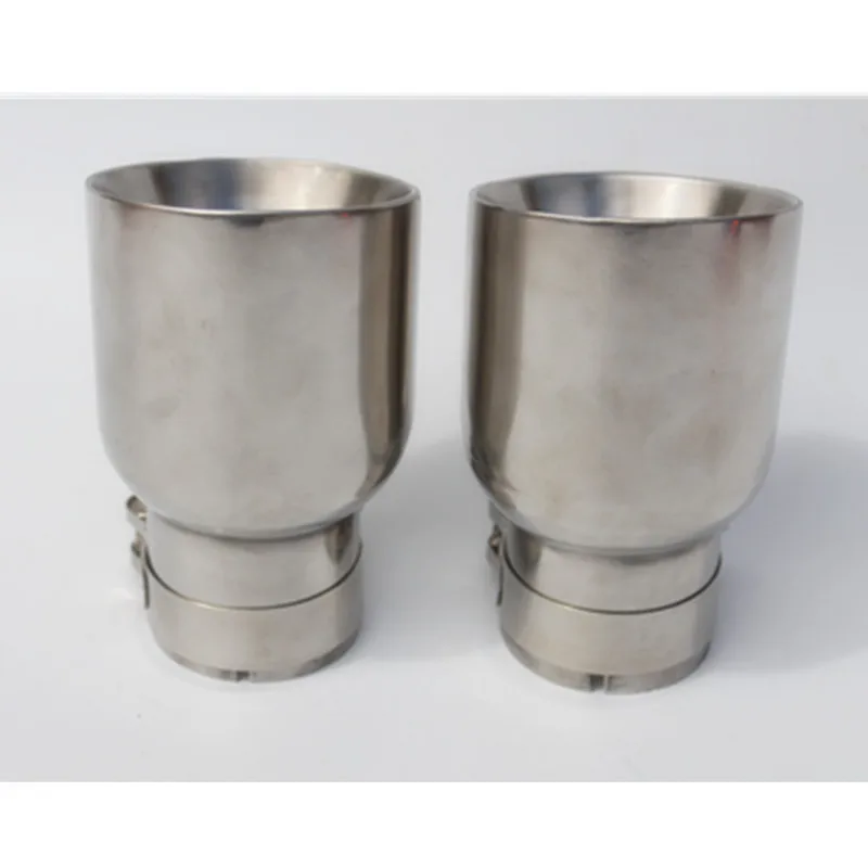 1 PCS Newest Style stainless steel universal exhaust system end pipe+car exhaust tip for VW AUDI BENZ BMW PORSCHE