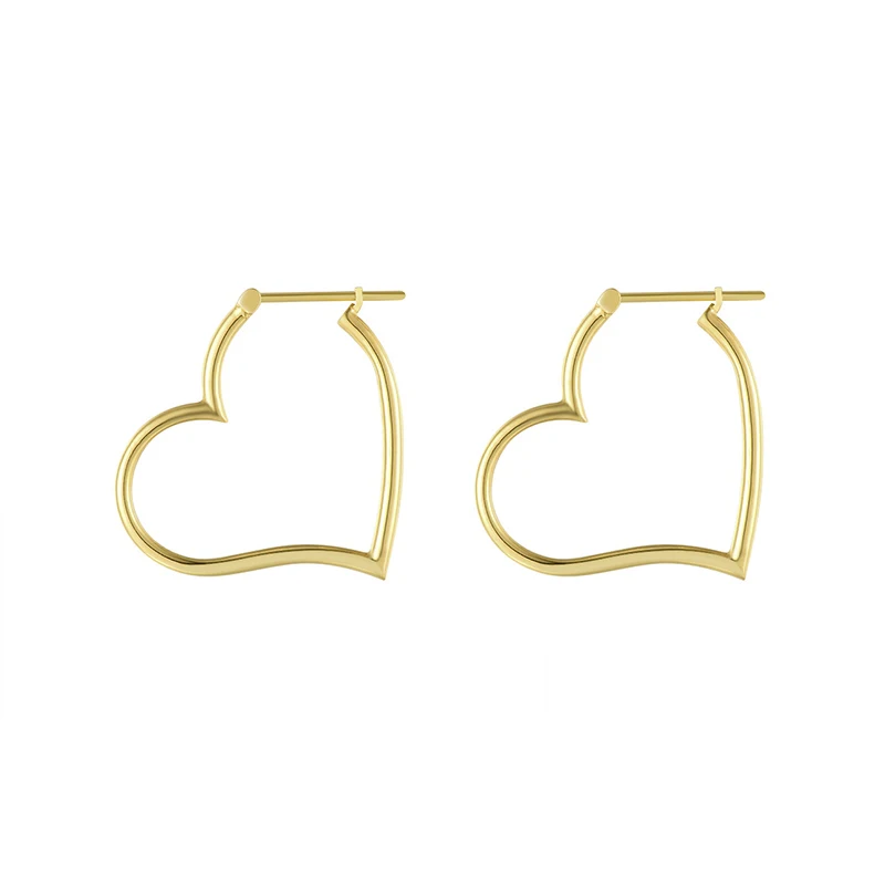 

Sinya Au750 Gold 18k Heart design Hook Earring High Quality DIY Jewelry Accessories Best Gift for Women Girls Ladies