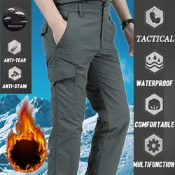 2024 Winter Herren taktische Cargo hose sowie samt atmungsaktive Herbst lässige lange Hose männlich schnell trocknende Multi-Pocket-Hose warm